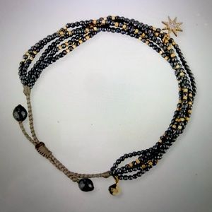 TAI five layer crystal star charm bracelet